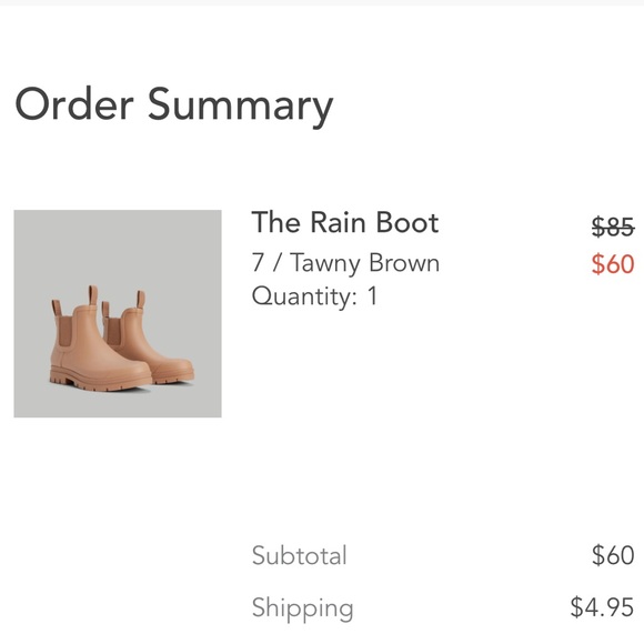 Everlane rain boot in tawny brown - Picture 4 of 4